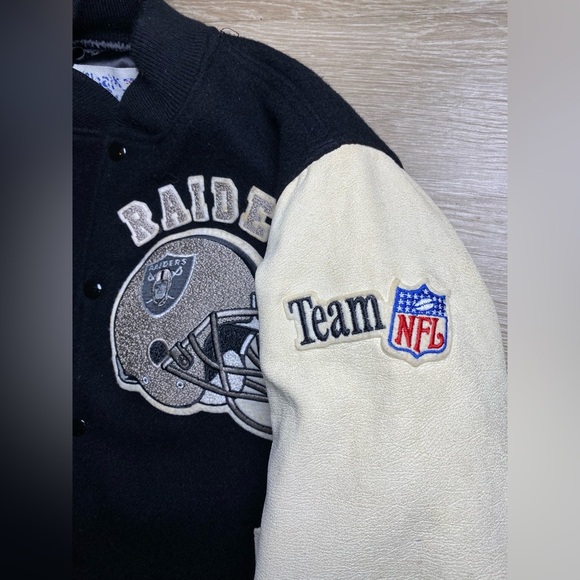 Vintage Chalk Line Oakland Raiders NFL Varsity Letterman Jacket Men Size MEDIUM - Picture 5 of 14